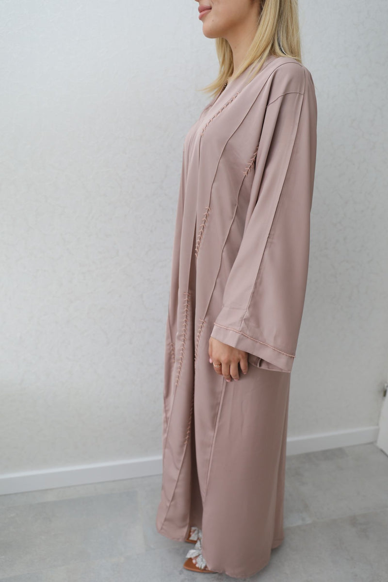 Taupe Elegance Abaya Amore